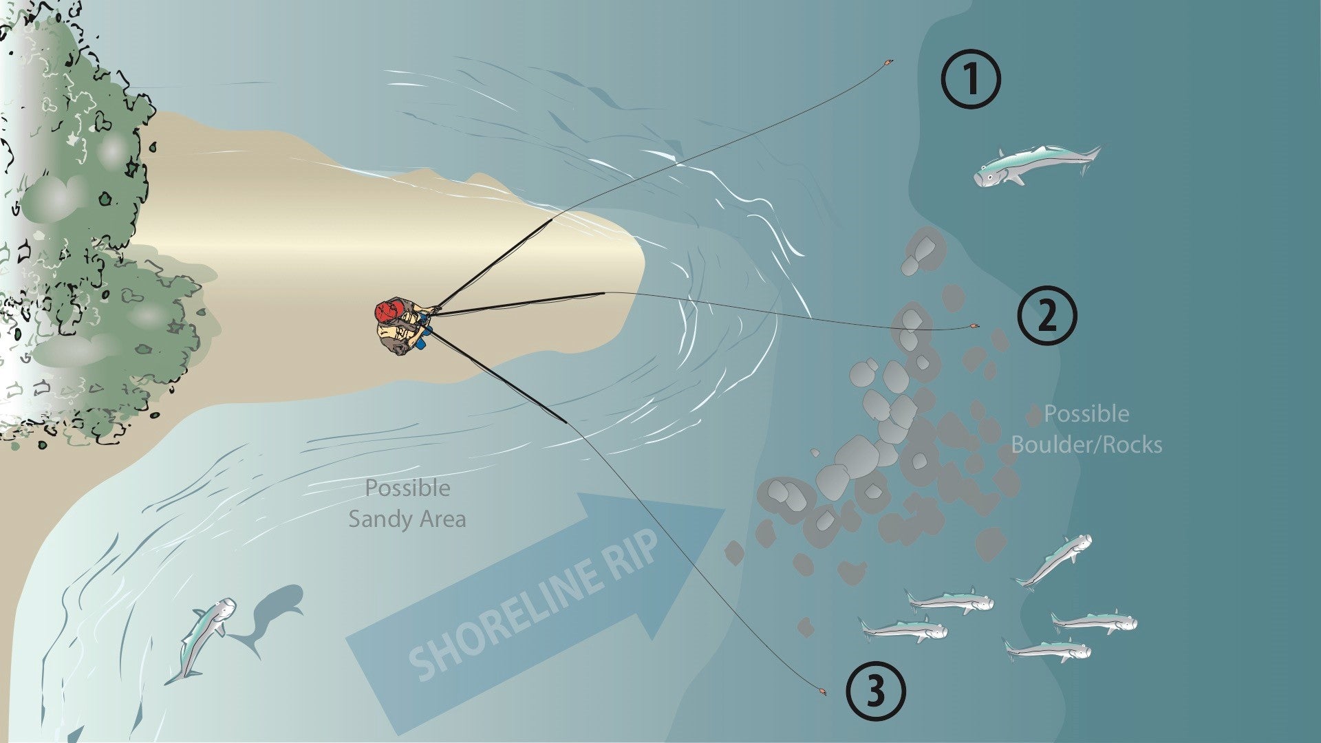 How To Fish Shoreline Rips for Stripers
