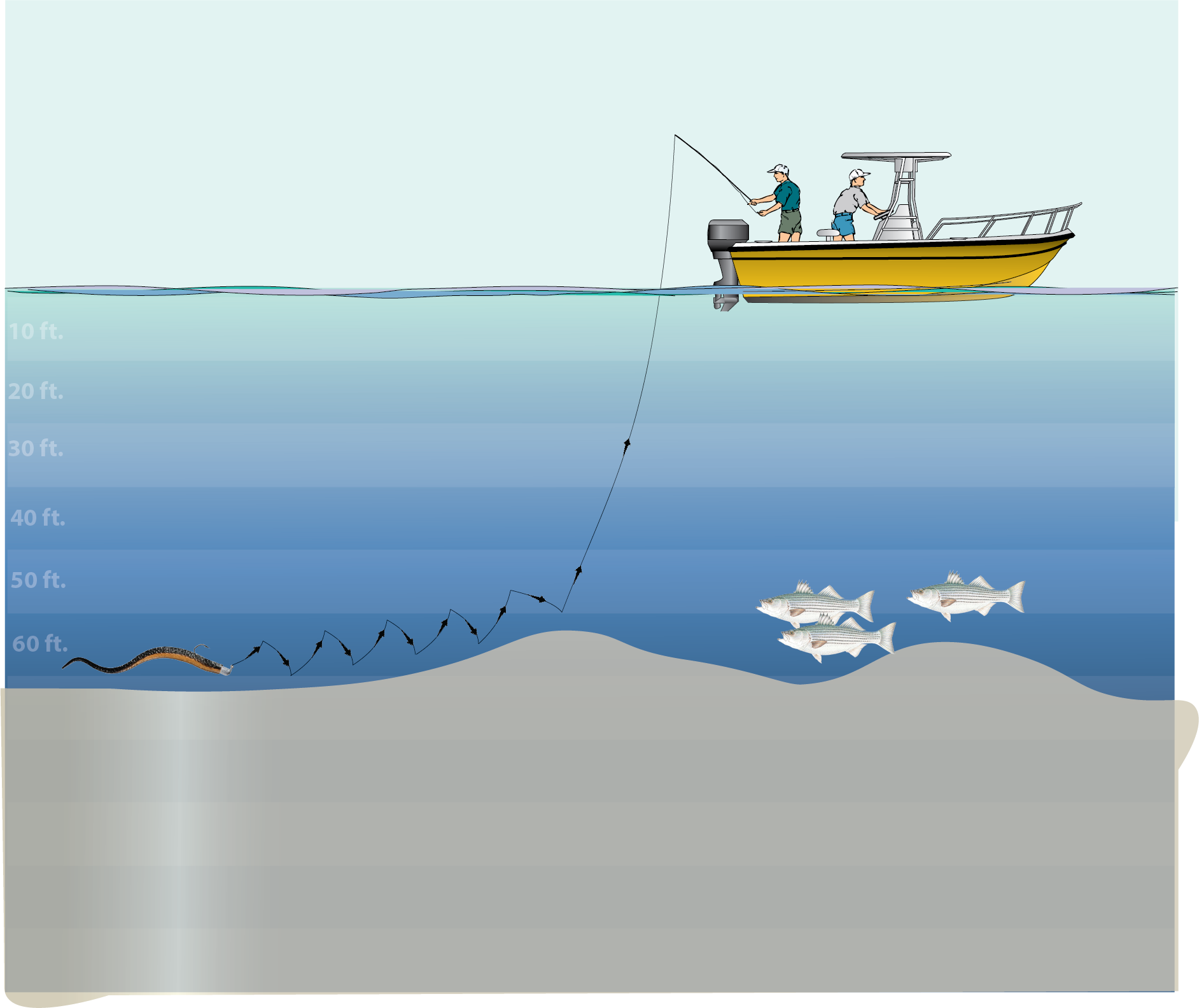 Block Island Striper Jigging - Slappy Jigging Eels