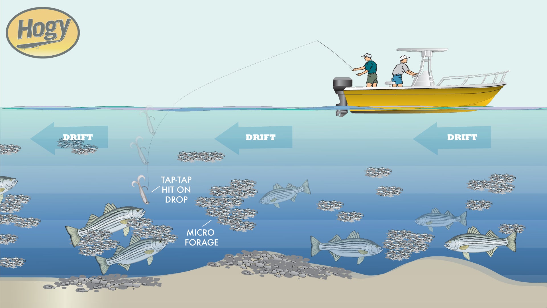 Cast and Drop Finicky Stripers