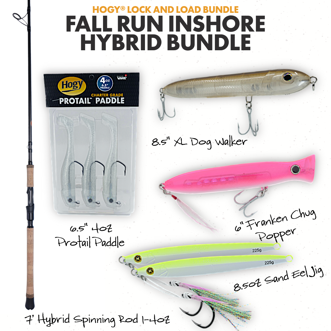 Inshore Fall Run Hybrid Lock and Load Bundle (7' MH Hybrid Spinning + Lure Kit)