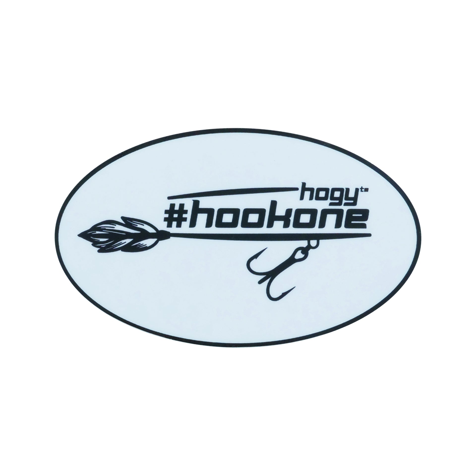 6inch Hook One Sticker White