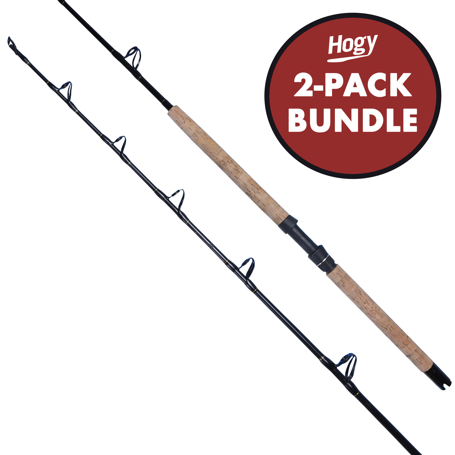 conventional fishing pole TWIN PACK Hybrid Conventional Rod: Parabolic Action 5'6" MH