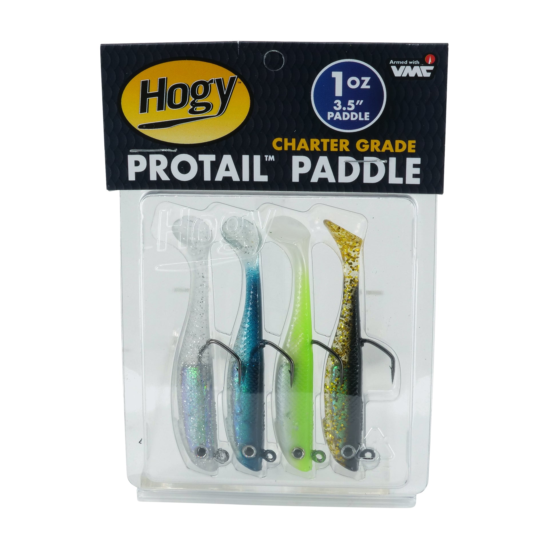 Lot De 4 Leurres Souples Hogy Pro Tail 6,5" Argent 3 Oz - Pagaie Nageur - Neuf