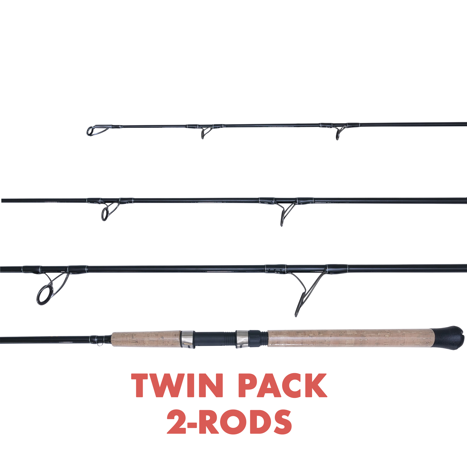 TWIN PACK Hybrid Inshore / Offshore Spinning Rod: Mod-Fast Action 7' MH (1oz - 4oz)