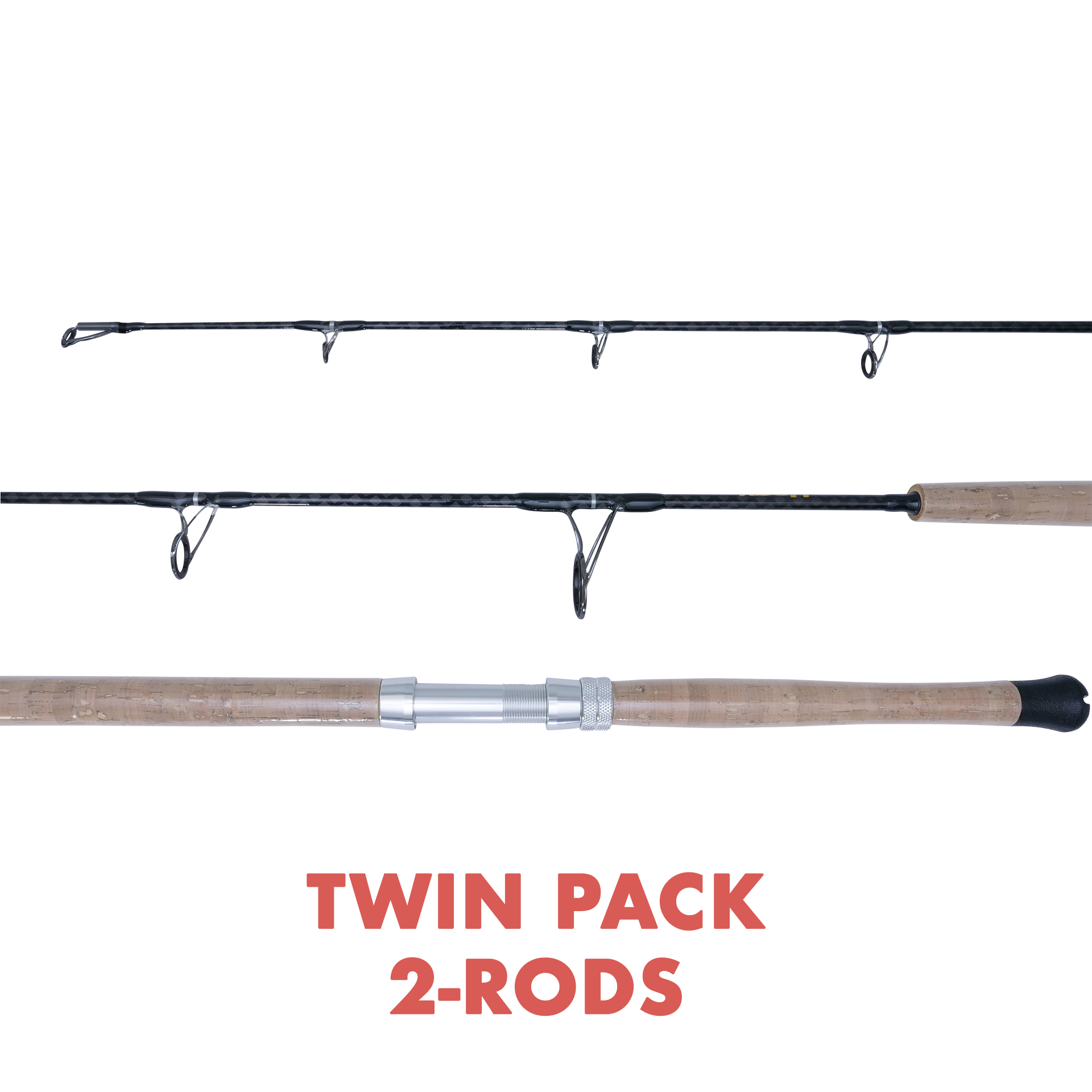 TWIN PACK Tuna Jigging Spinning Rod: Mod-Fast Action 5' 9" MH (4oz - 16oz)