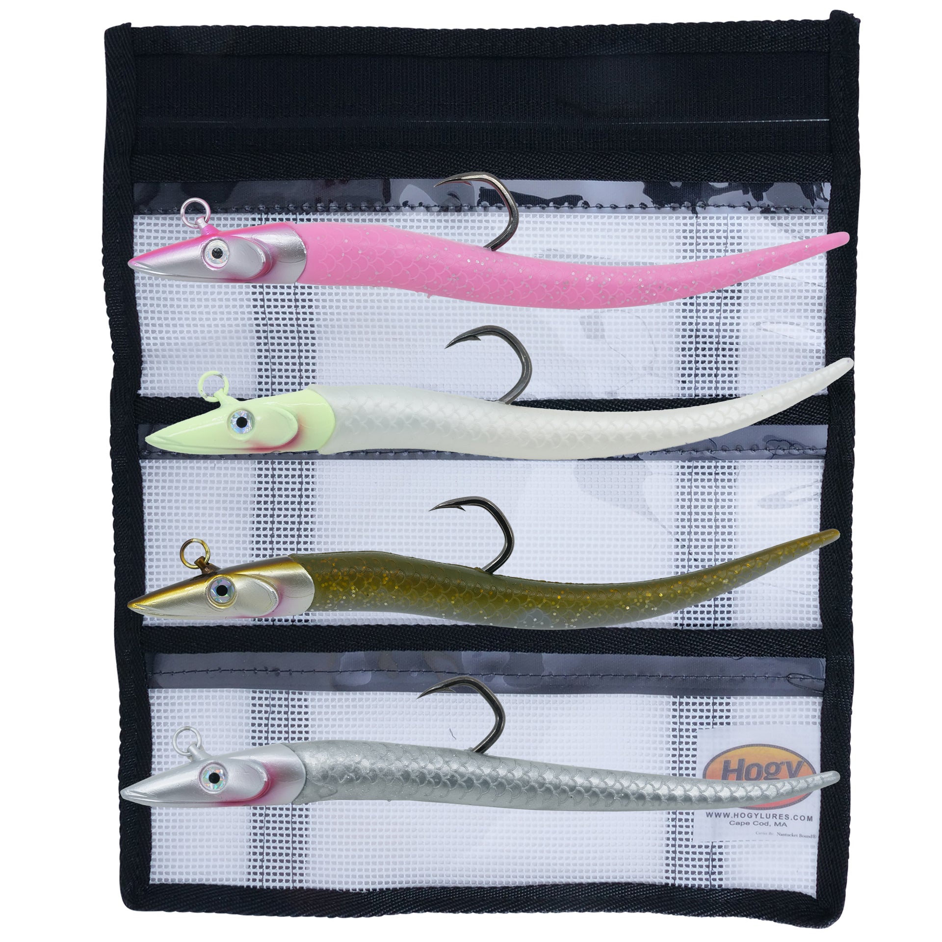 8oz Tuna Harness Jig Kit (4pc) + Large Mesh Jig Storage Bag