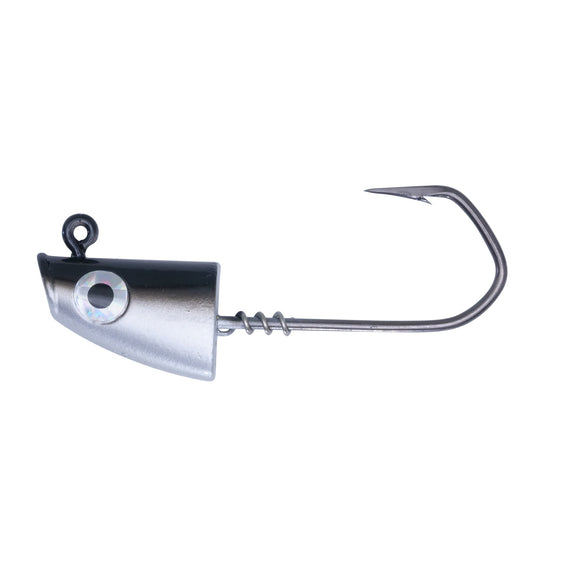 Overstock: 3oz Ultra Barbarian Jig Black Silver 10/0 (2pk)