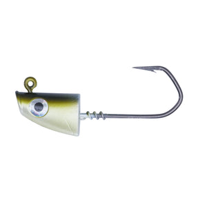 Overstock: 3oz Ultra Barbarian Jig Olive White 10/0 (2pk)