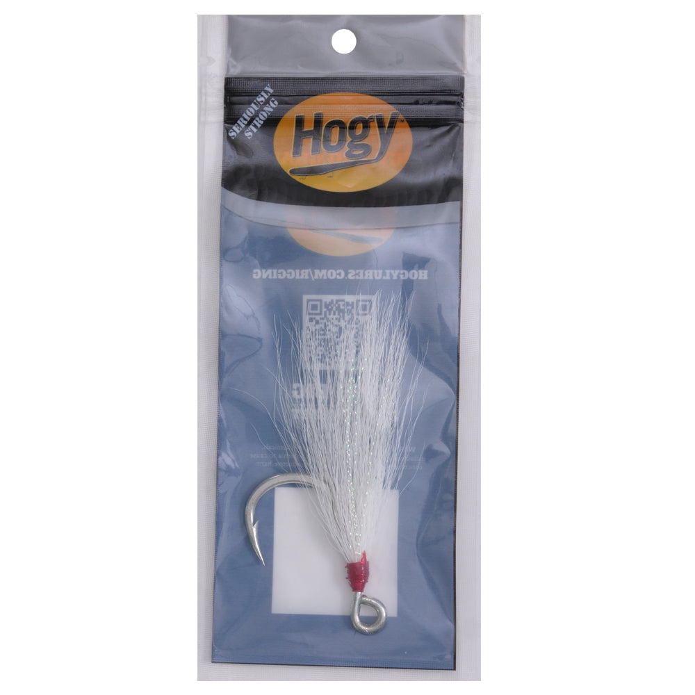 Inline VMC 7266 White Bucktail Teaser Hook – Hogy Lure Company