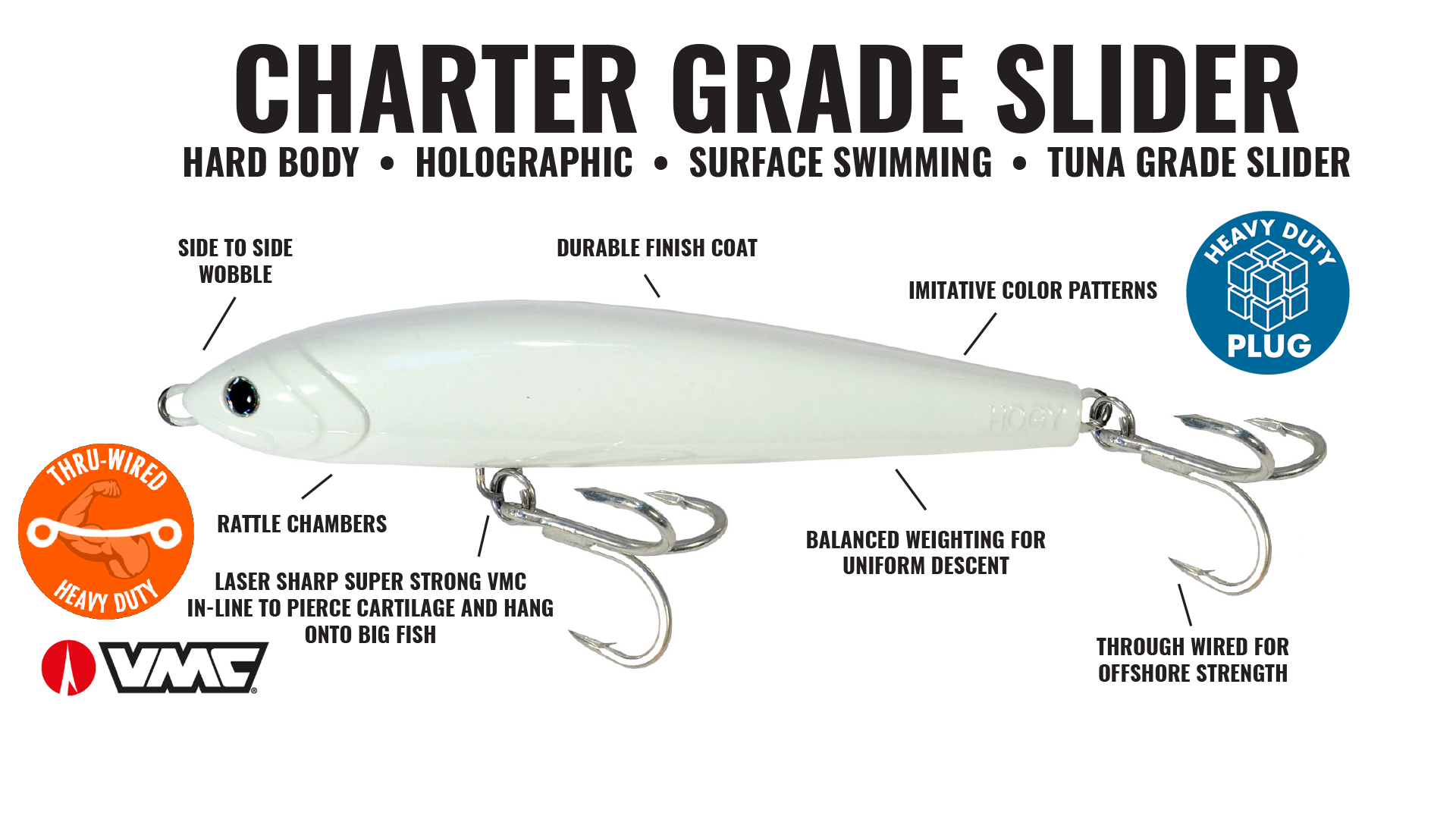 Hogy Lures Charter Grade Sliders - The Saltwater Edge