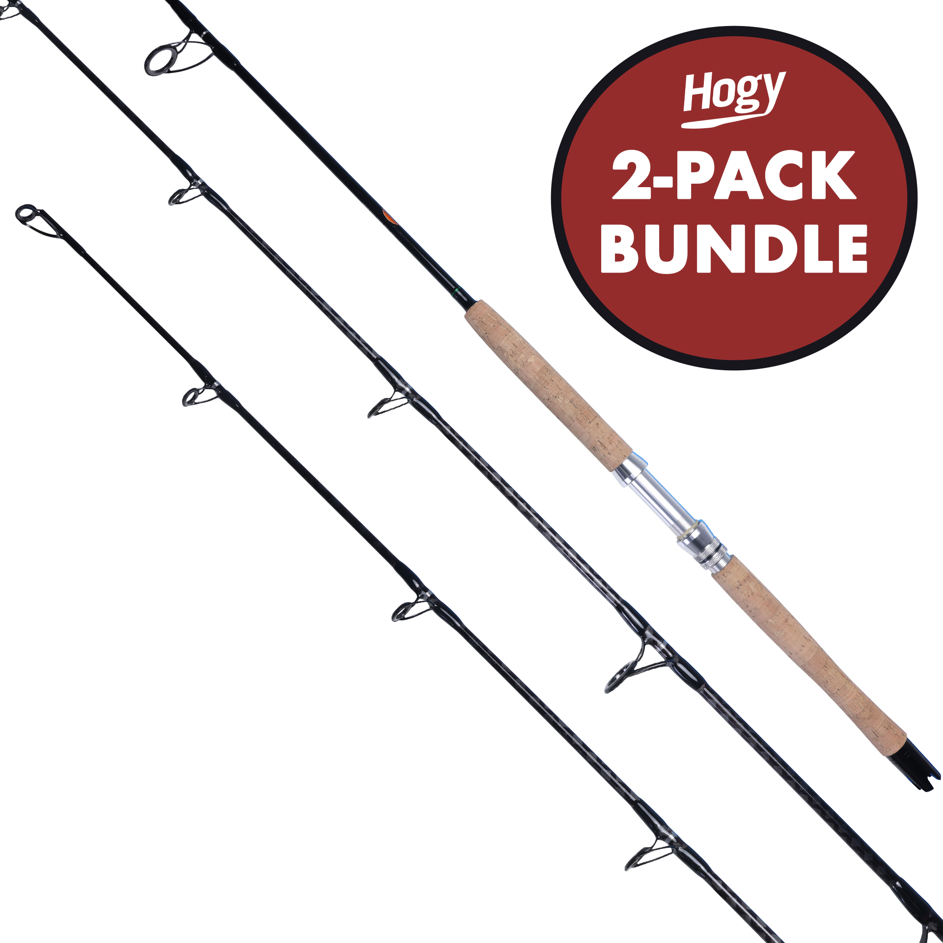 TWIN PACK Tuna Hybrid Cast & Jig Spinning Rod: Mod-Fast Action 6' 6" MH (3oz - 6oz)