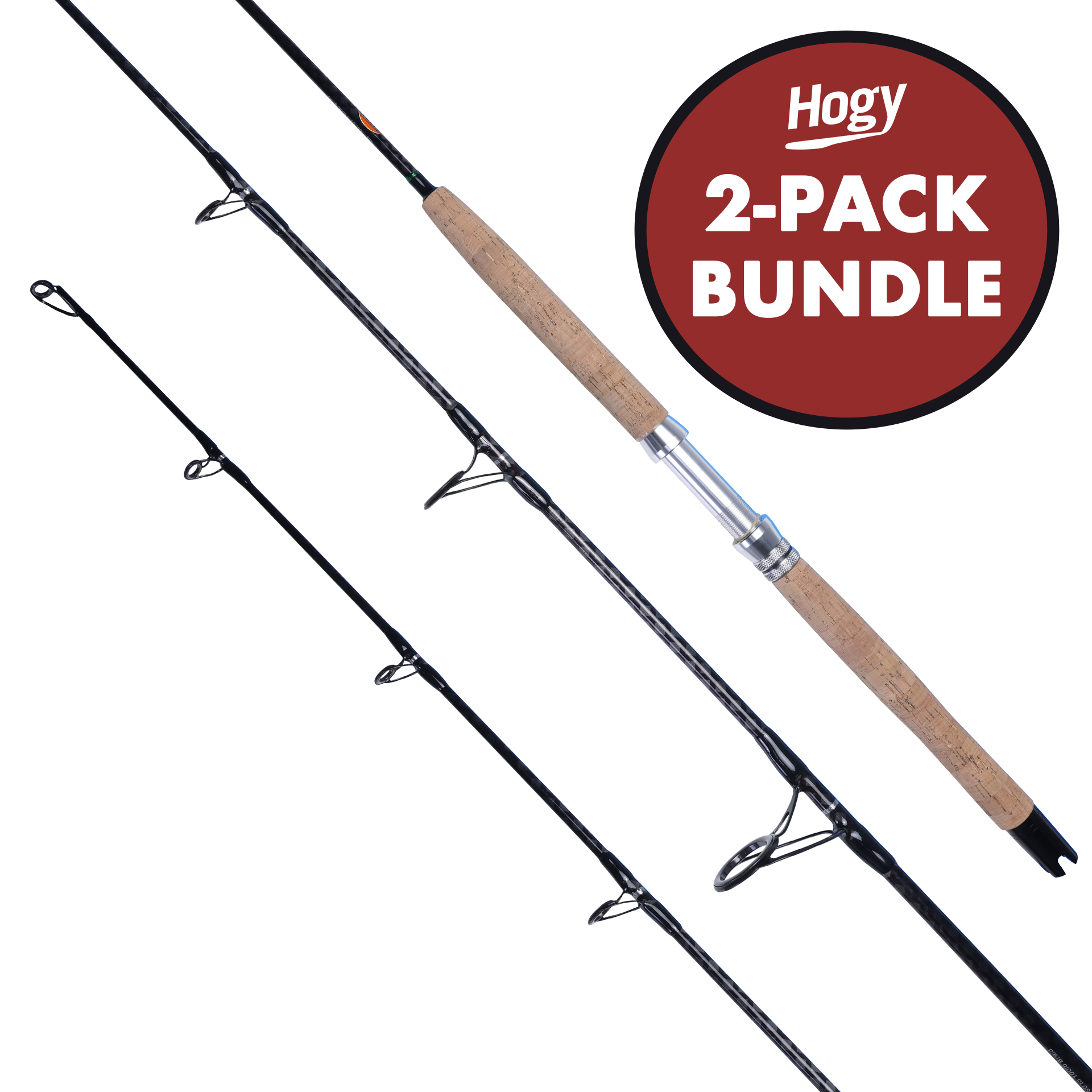TWIN PACK Tuna Jigging Spinning Rod: Mod-Fast Action 5' 9" MH (4oz - 16oz)