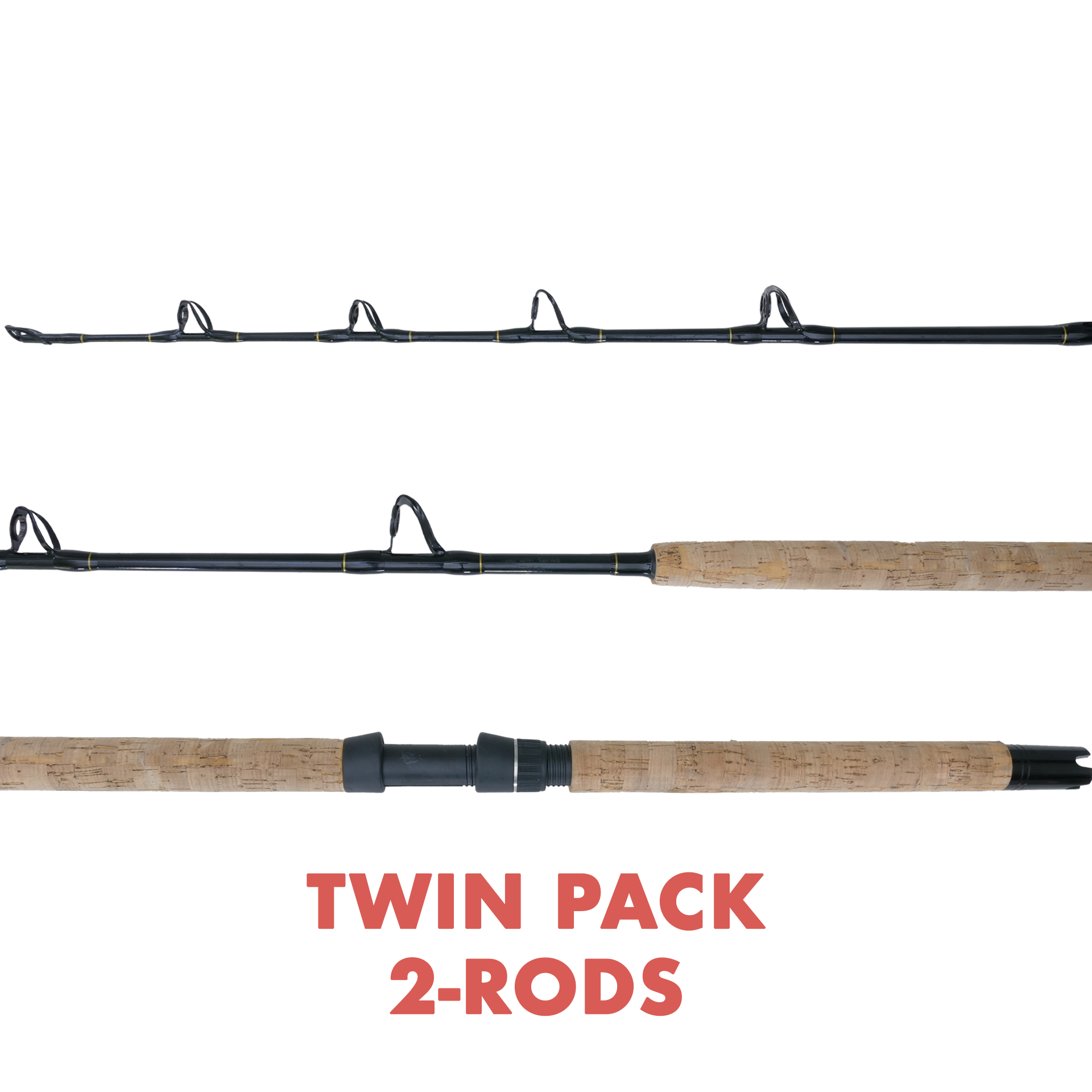 TWIN PACK Hybrid Conventional Rod: Parabolic Action 5'6" MH