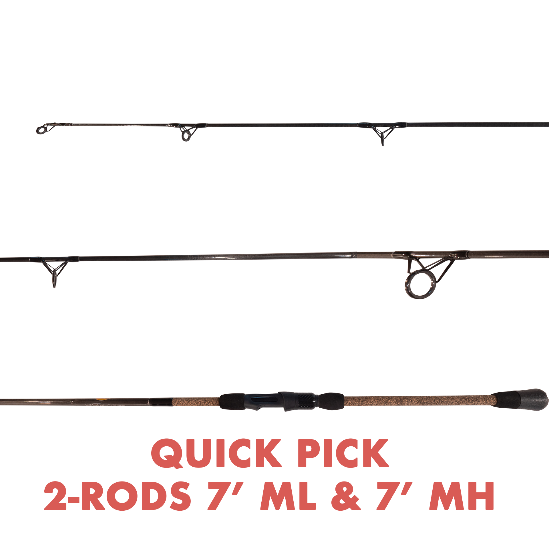 FTO Pre-Order Special: QUICK PICK Pocket Surf Rod: 1 Each 7' ML & 7' MH (Ship Date By 5/15)