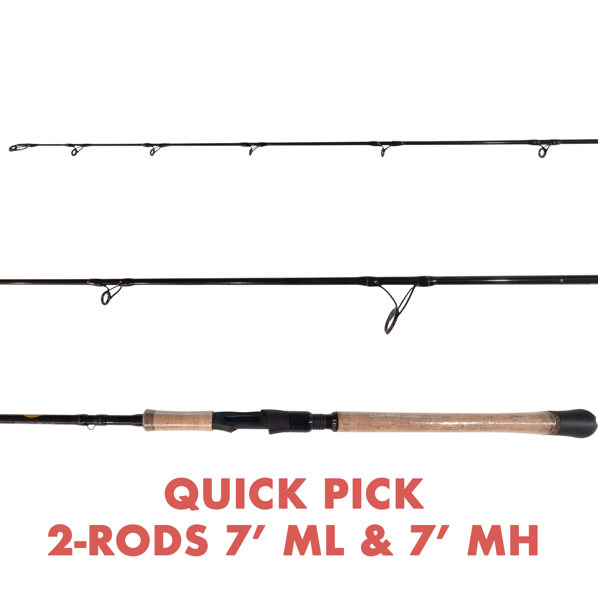 FTO Pre-Order Special: QUICK PICK Inshore Spinning Rod: 1 Each 7' ML & 7' MH (Ship Date By 5/15)