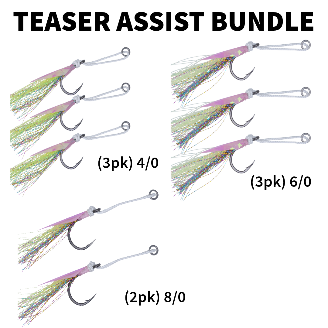 Labor Day Deals: Teaser Assist Hook 4/0, 6/0, 8/0 Bundle