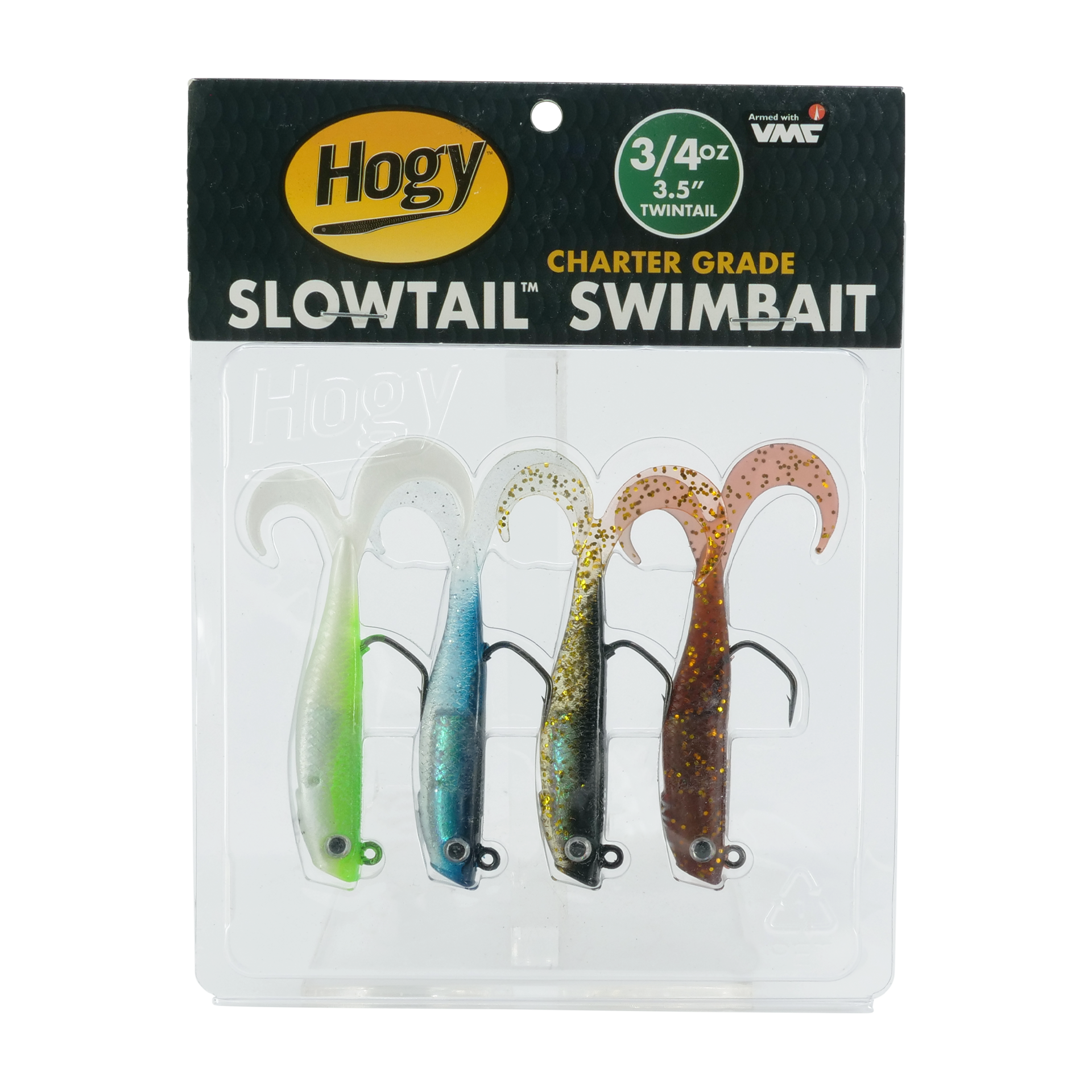 Slowtail Twin Tail Guide Pack: 3.5" 3/4oz (4pc)