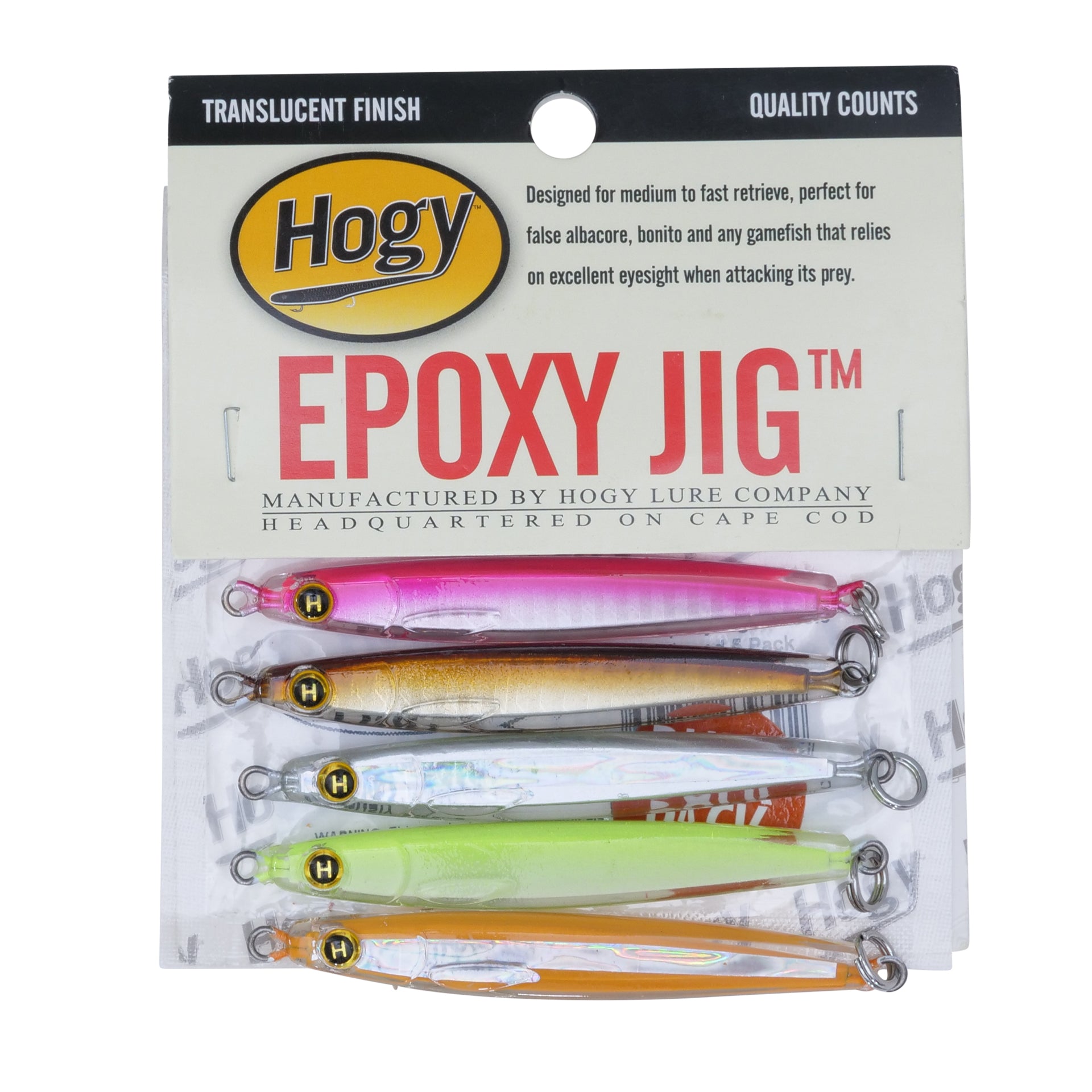 5/8oz Epoxy Jig: Classic Unrigged 5 Pack – Hogy Lure Company Online Shop