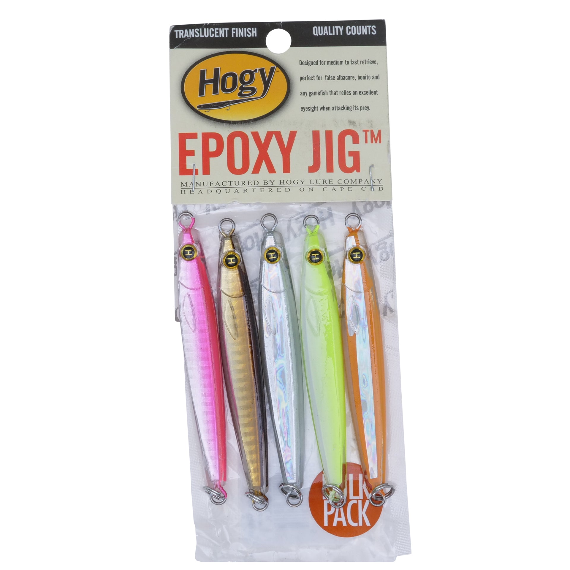 7/8oz Epoxy Jig: Classic Unrigged 5 Pack – Hogy Lure Company Online Shop