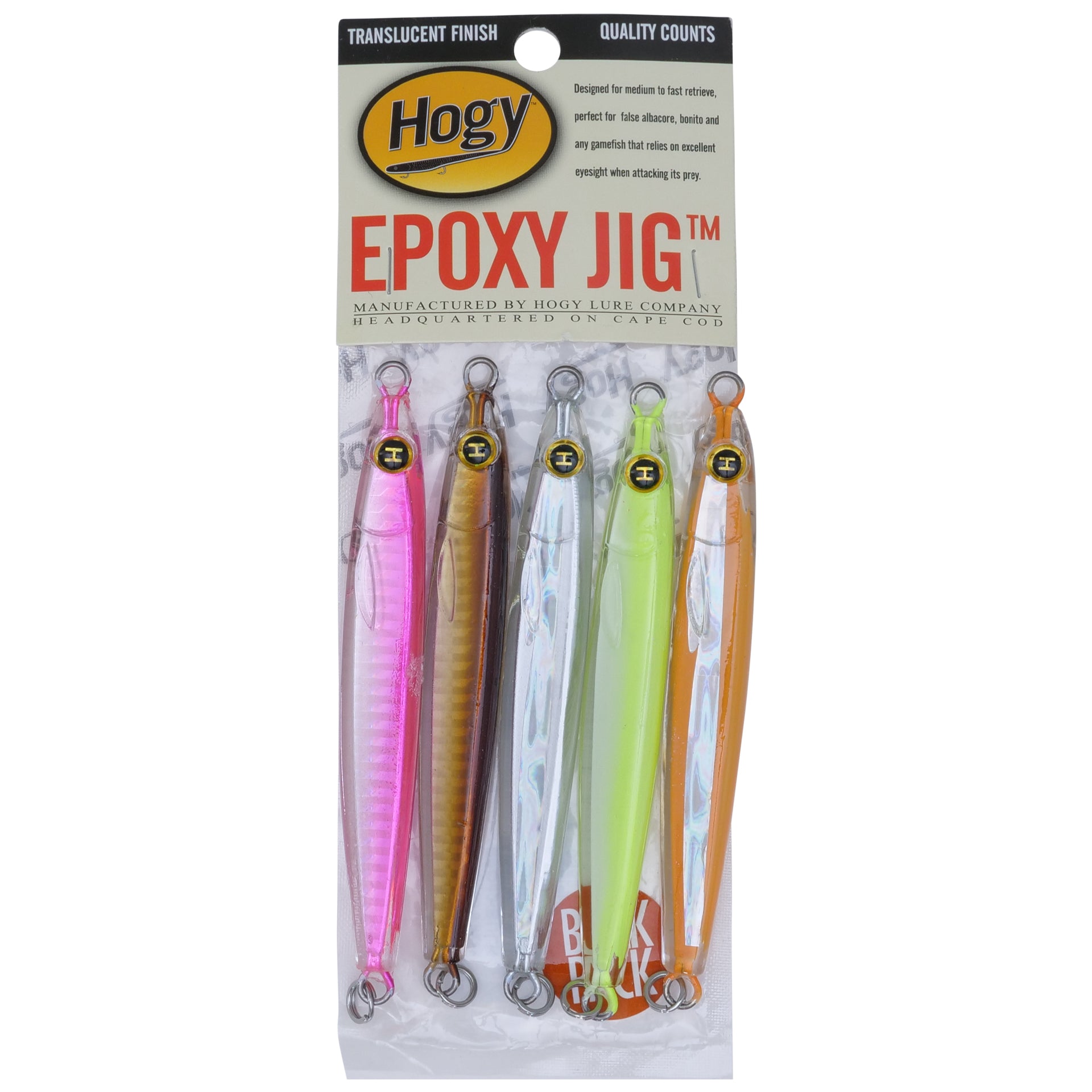 1 1/4oz Epoxy Jig: Classic Unrigged 5 Pack – Hogy Lure Company Online Shop